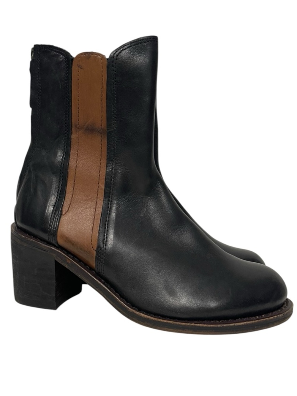 Anthropologie GEE WAWA Andrea Leather Two Tone Boots 7